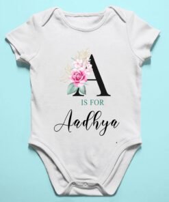 Alternative view of Personalised Baby Names Rompers & T-Shirts