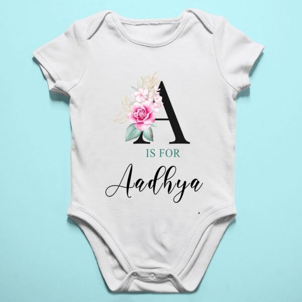 Alternative view of Personalised Baby Names Rompers & T-Shirts