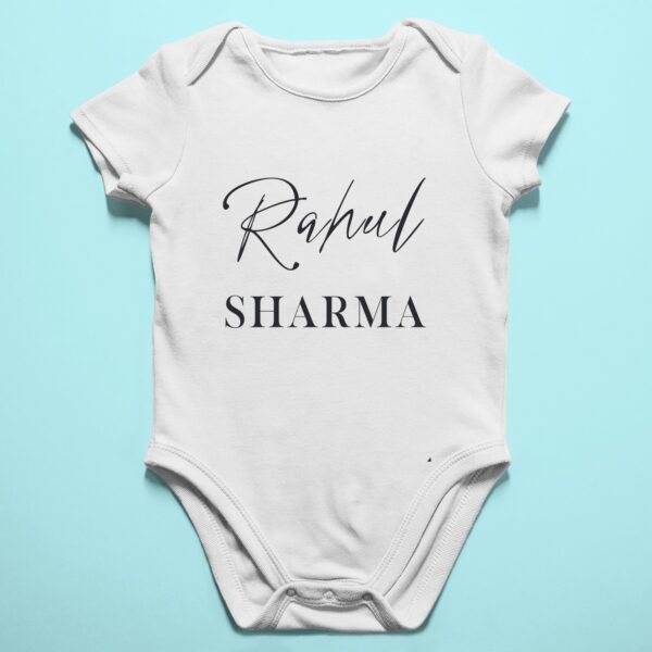 Alternative view of Personalised Baby Names Rompers & T-Shirts