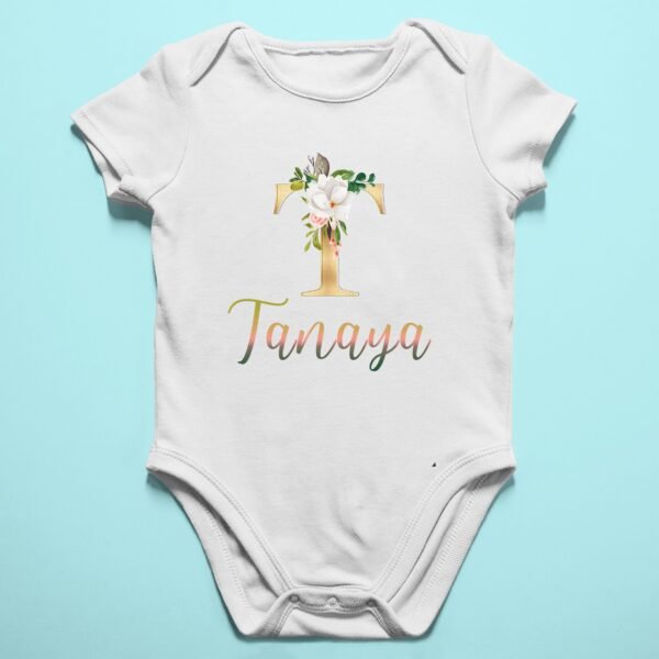 Alternative view of Personalised Baby Names Rompers & T-Shirts