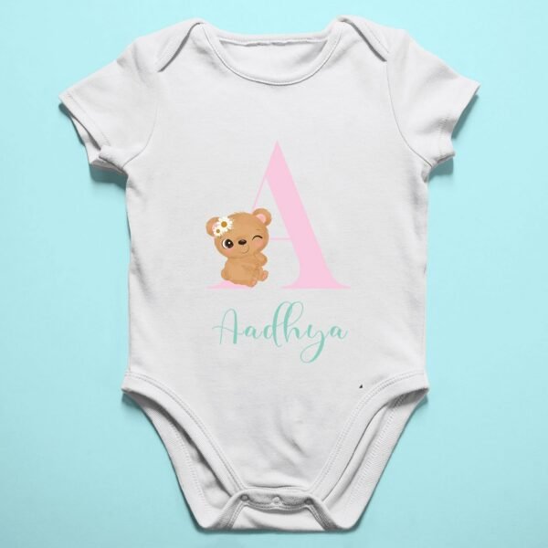 Alternative view of Personalised Baby Names Rompers & T-Shirts