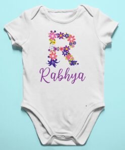 Alternative view of Personalised Baby Names Rompers & T-Shirts