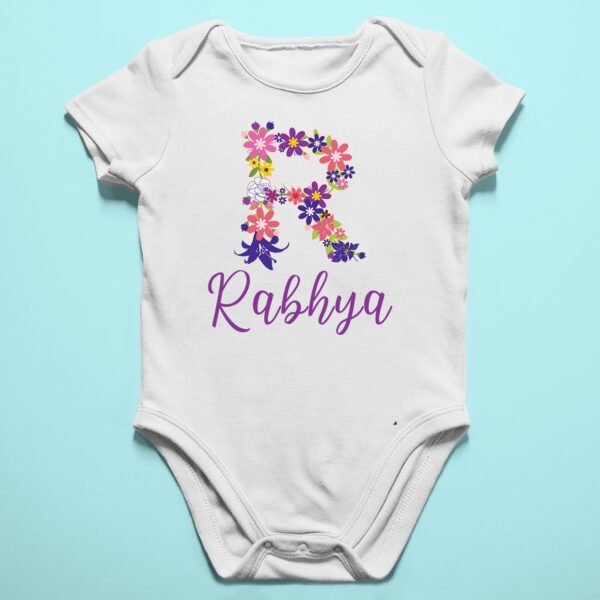 Alternative view of Personalised Baby Names Rompers & T-Shirts