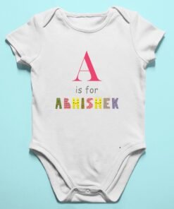 Alternative view of Personalised Baby Names Rompers & T-Shirts