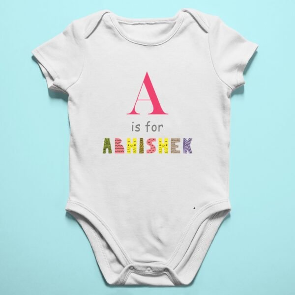 Alternative view of Personalised Baby Names Rompers & T-Shirts