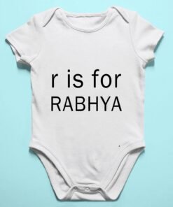 Alternative view of Personalised Baby Names Rompers & T-Shirts