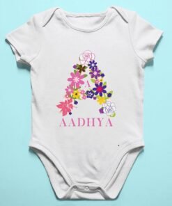 Alternative view of Personalised Baby Names Rompers & T-Shirts
