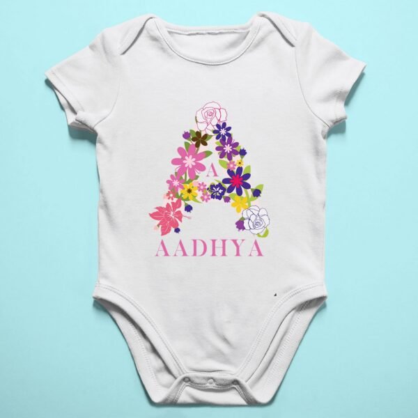 Alternative view of Personalised Baby Names Rompers & T-Shirts