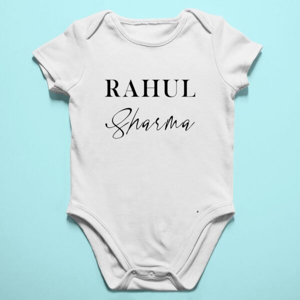 Alternative view of Personalised Baby Names Rompers & T-Shirts