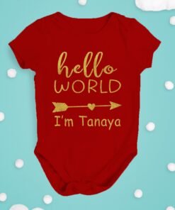 Alternative view of Personalised Baby Names Rompers & T-Shirts