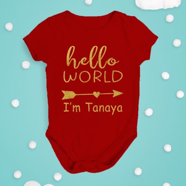 Alternative view of Personalised Baby Names Rompers & T-Shirts