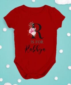 Alternative view of Personalised Baby Names Rompers & T-Shirts