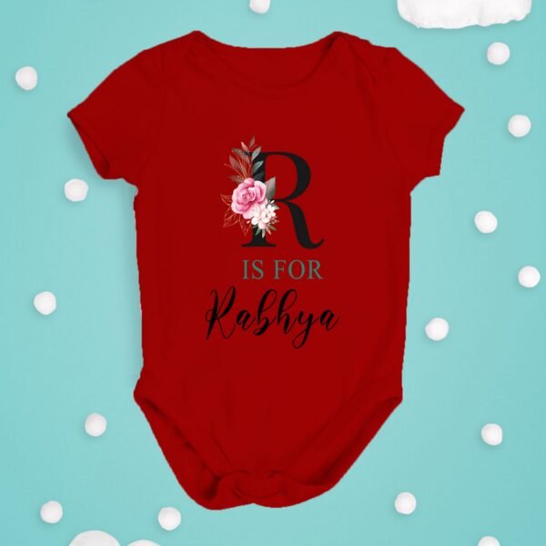 Alternative view of Personalised Baby Names Rompers & T-Shirts