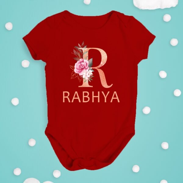 Alternative view of Personalised Baby Names Rompers & T-Shirts