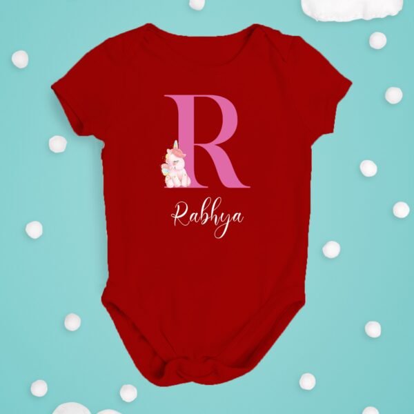 Alternative view of Personalised Baby Names Rompers & T-Shirts