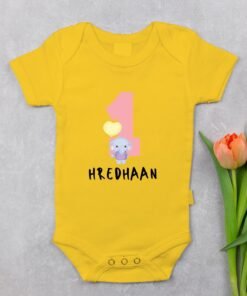 Alternative view of Personalized First Birthday Baby Rompers/T-Shirts