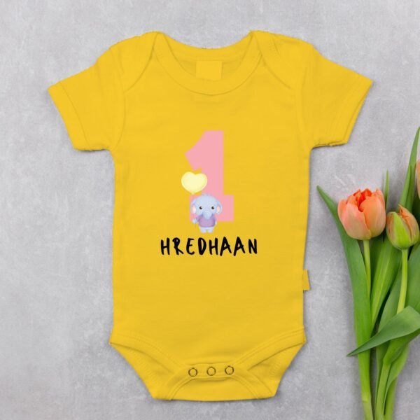 Alternative view of Personalized First Birthday Baby Rompers/T-Shirts