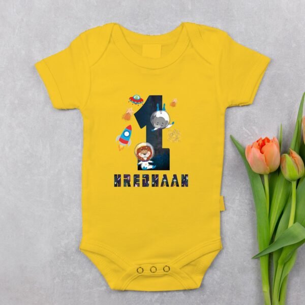 Alternative view of Personalized First Birthday Baby Rompers/T-Shirts