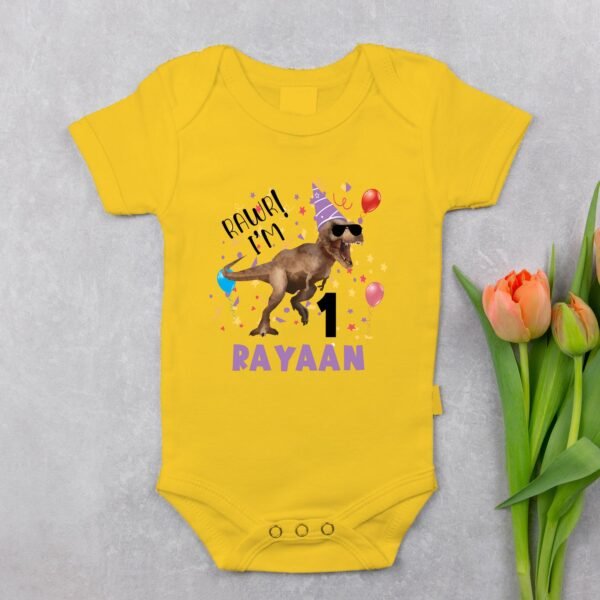 Alternative view of Personalized First Birthday Baby Rompers/T-Shirts