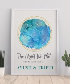 Couple's Watercolor Starmap