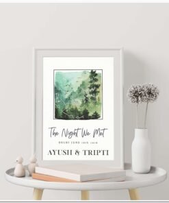 Alternative view of Personalized Watercolour Star Map Frame for Couples