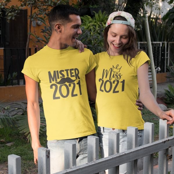 Alternative view of Mr & Mrs Personalised Couple T-Shirts - Pre-Wedding Photoshoots & Anniversary