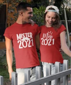 Mr & Mrs Custom Couple T-Shirts