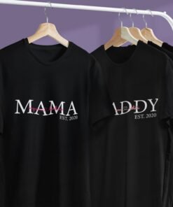 Alternative view of Personalised T-Shirts for Mom & Dad - Gift for Parents