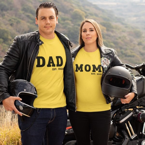 Alternative view of Personalised T-Shirts for Mom & Dad - Gift for Parents