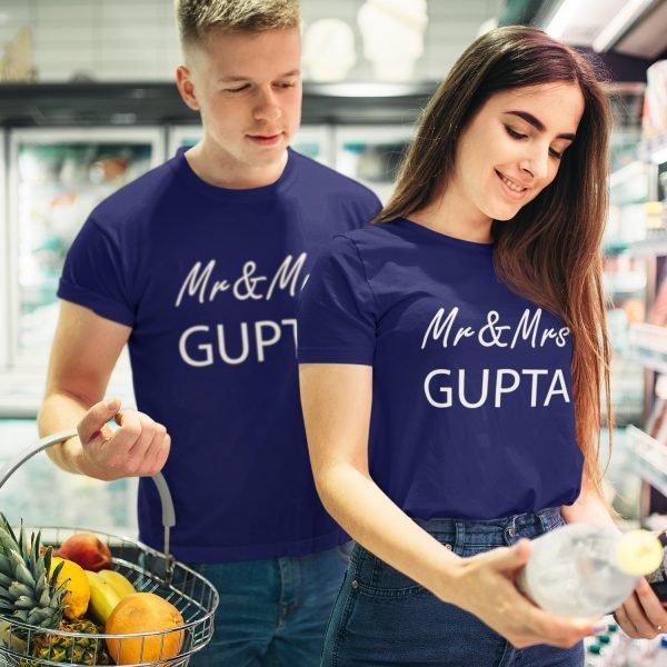 Alternative view of Mr & Mrs Personalised Couple T-Shirts - Pre-Wedding Photoshoots & Anniversary