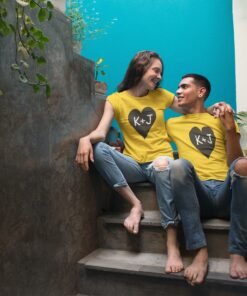 Alternative view of Personalised Couple T Shirts for Pre-Wedding Photoshoots & Anniversary