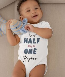 Personalized Baby Half Birthday Rompers & T-Shirts
