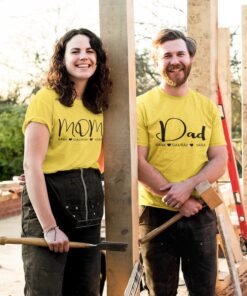Alternative view of Personalised T-Shirts for Mom & Dad - Gift for Parents