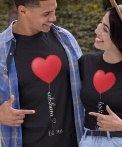 Personalised Couple T-Shirts for Pre-Wedding Photoshoots & Anniversary