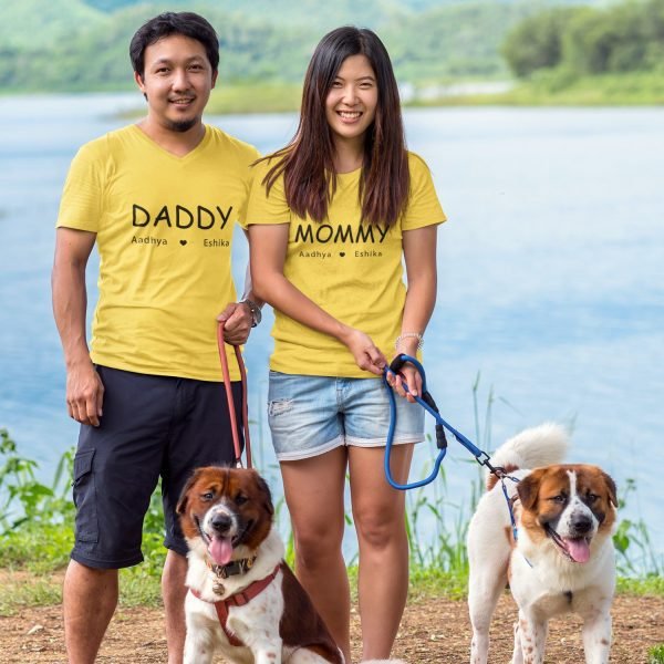 Alternative view of Personalised T-Shirts for Mom & Dad - Gift for Parents