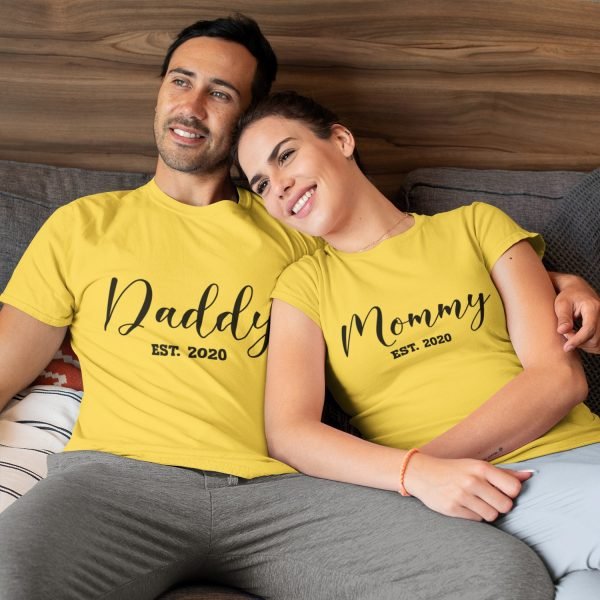 Alternative view of Personalised T-Shirts for Mom & Dad - Gift for Parents