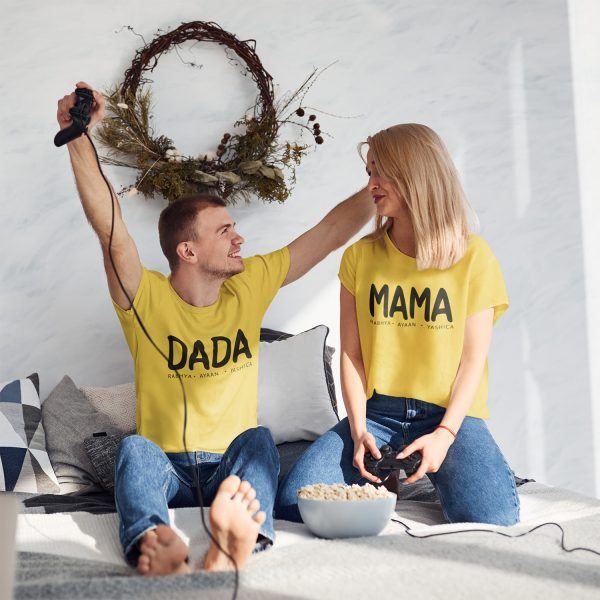 Alternative view of Personalised T-Shirts for Mom & Dad - Gift for Parents