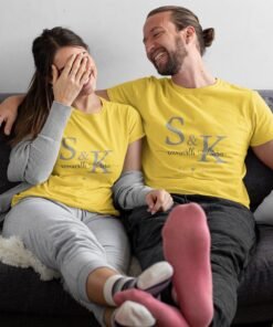 Alternative view of Personalised Couple T Shirts for Pre-Wedding Photoshoots & Anniversary