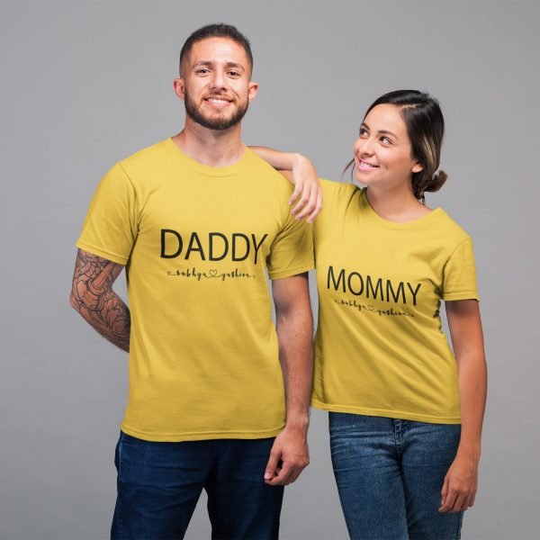 Alternative view of Personalised T-Shirts for Mom & Dad - Gift for Parents