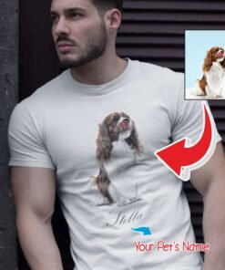 Personalised Pet T-Shirts for Pet Lovers - Gifts for Pet Lovers & Pet Parents - Pet Portrait T-Shirt