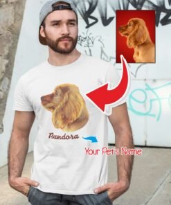 Personalised Pet T-Shirts for Pet Lovers - Gifts for Pet Lovers & Pet Parents - Pet Portrait T-Shirt