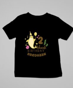Kids Custom Birthday T-Shirts -Baby Shark Theme