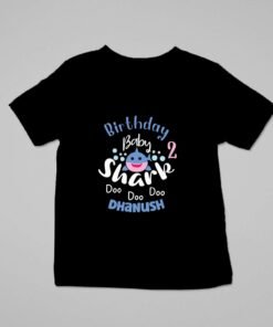 Kids Custom Birthday T-Shirts -Baby Shark Theme