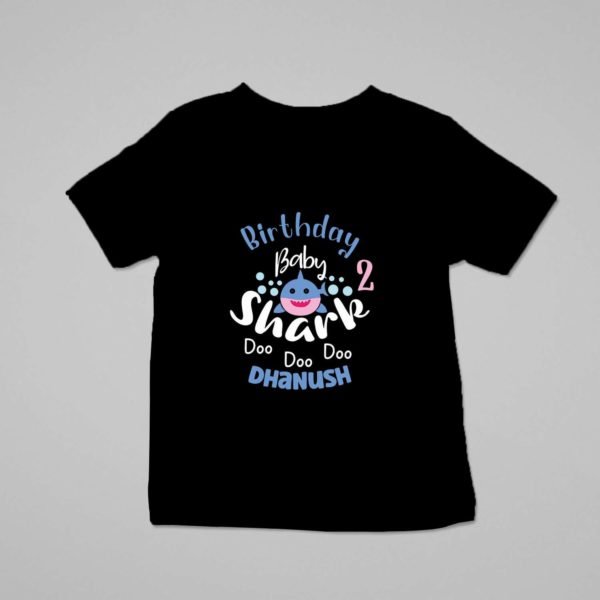 Kids Custom Birthday T-Shirts -Baby Shark Theme