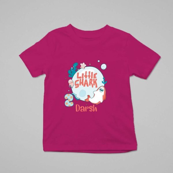 Kids Custom Birthday T-Shirts -Baby Shark Theme