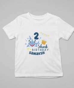 Kids Custom Birthday T-Shirts -Baby Shark Theme