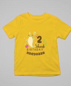 Alternative view of Kids Custom Birthday T-Shirts -Baby Shark Theme