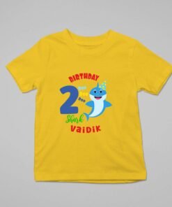Kids Custom Birthday T-Shirts -Baby Shark Theme
