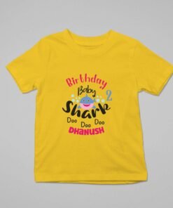Alternative view of Kids Custom Birthday T-Shirts -Baby Shark Theme