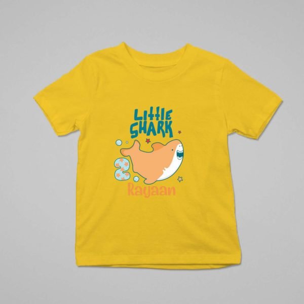 Alternative view of Kids Custom Birthday T-Shirts -Baby Shark Theme